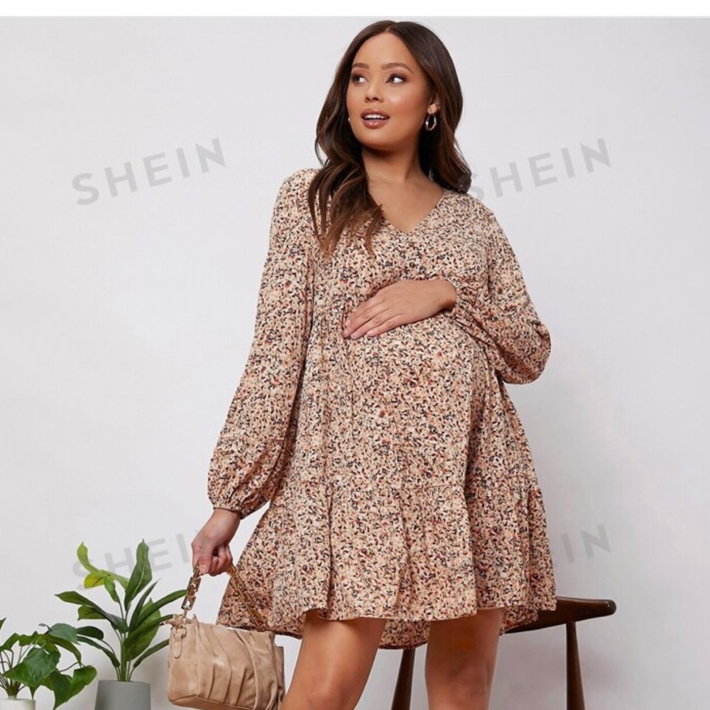 SHEIN Floral Maternity Dress